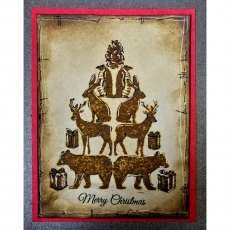 IndigoBlu A6 Rubber Mounted Stamp Wildlife Christmas | Set of 2