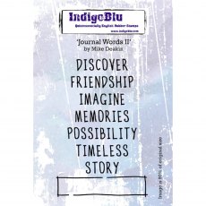 IndigoBlu A6 Rubber Mounted Stamp Journal Words Il | Set of 8