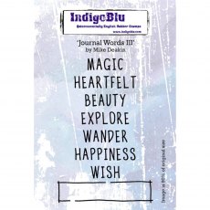 IndigoBlu A6 Rubber Mounted Stamp Journal Words Ill | Set of 8