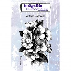 IndigoBlu A6 Rubber Mounted Stamp Vintage Dogwood | Set of 2
