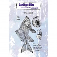 IndigoBlu A6 Rubber Mounted Stamp Old Fossil | Set of 5
