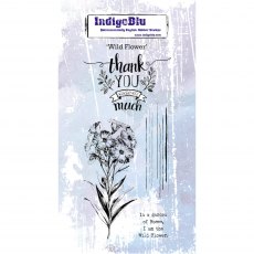 IndigoBlu DL Rubber Mounted Stamp Wild Flower | Set of 4