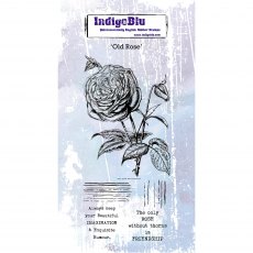 IndigoBlu DL Rubber Mounted Stamp Old Rose | Set of 5