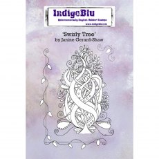 IndigoBlu A6 Rubber Mounted Stamp Swirly Tree | Set of 3