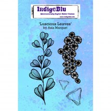 IndigoBlu A6 Rubber Mounted Stamp Luscious Leaves | Set of 4