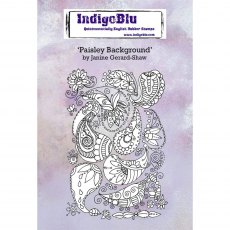 IndigoBlu A6 Rubber Mounted Stamp Paisley Background