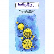 IndigoBlu A6 Rubber Mounted Stamp Man in the Moon