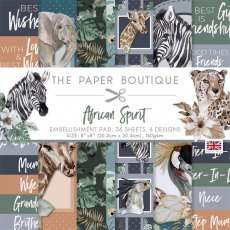The Paper Boutique African Spirit Embellishment Pad | 8 x 8 inch