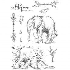 Pink Ink Designs Clear Stamp Baby Elephant | Set of 10