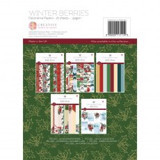 The Paper Tree Winter Berries Backing Papers | A4