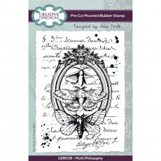 Creative Expressions Sam Poole Rubber Stamp Moth Philosophy