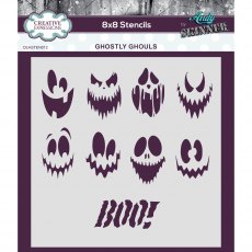 Creative Expressions Stencils By Andy Skinner Ghostly Ghouls | 8 x 8 inch