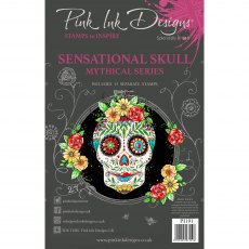 Pink Ink Designs Clear Stamp Sensational Skull | Set of 15