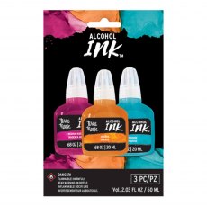 Brea Reese Alcohol Ink Set Medium Magenta/Orange/Turquoise | Set of 3