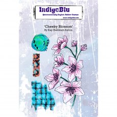 IndigoBlu A6 Rubber Mounted Stamp Cheeky Blossom | Set of 4