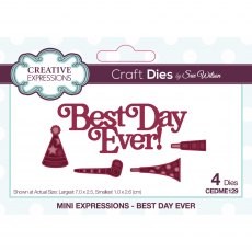 Sue Wilson Craft Dies Mini Expressions Collection Best Day Ever | Set of 4