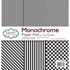 Sue Wilson 8 x 8 inch Paper Pad Monochrome Stripes | 36 sheets