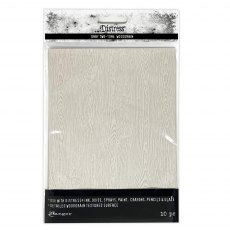 Ranger Tim Holtz Distress Holiday Woodgrain 5 x 7 inch Cardstock Light Grey | 10 sheets