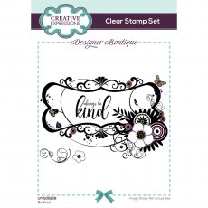 Creative Expressions Designer Boutique Clear Stamps Be Kind | Set of 4