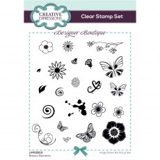 Creative Expressions Designer Boutique Clear Stamps Breezy Elements | Set of 22