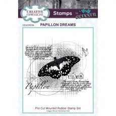 Creative Expressions Pre Cut Rubber Stamp by Andy Skinner Papillon Dreams