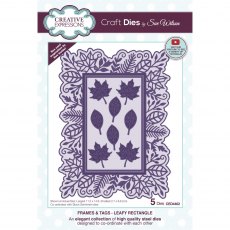 Sue Wilson Craft Dies Frames & Tags Collection Leafy Rectangle | Set of 5