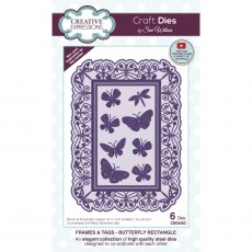 Sue Wilson Craft Dies Frames & Tags Collection Butterfly Rectangle | Set of 6