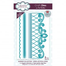 Sue Wilson Craft Dies Border Collection Jewelled Scalloped | Set of 3