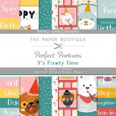 The Paper Boutique Perfect Partners It's Pawty Time 8 x 8 inch Embellishments Pad | 36 sheets