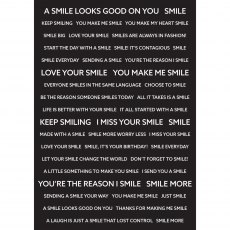Creative Expressions Wordies Sentiment Sheets Smile | A5