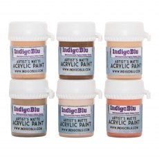 IndigoBlu Artists Matte Acrylic Paint Skin Tones Bundle | Set of 6