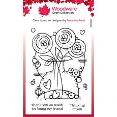 Woodware Clear Stamps Round Blooms | Set of 7