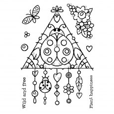 Woodware Clear Stamps Ladybird Dreamcatcher | Set of 8