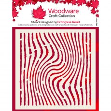 Woodware Stencil Worn Lines | 6 x 6 inch