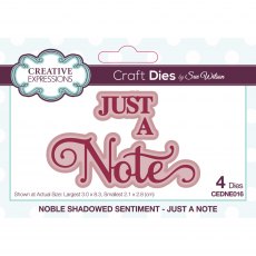 Sue Wilson Craft Dies Noble Shadowed Sentiment Just A Note | Set of 4
