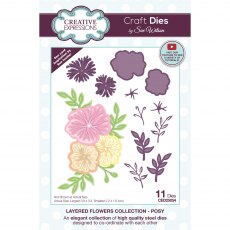 Sue Wilson Craft Dies Layered Flowers Collection Posy | Set of 11