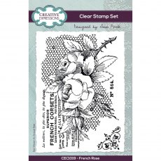 Creative Expressions Sam Poole Clear Stamp Set French Rose | Set of 2