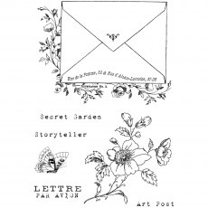 Creative Expressions Sam Poole Clear Stamp Set Floral Envelope | Set of 7