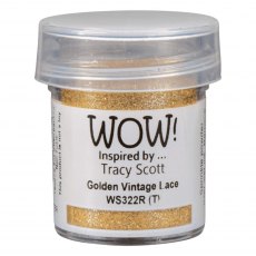 Wow Embossing Glitter Golden Vintage Lace | 15ml
