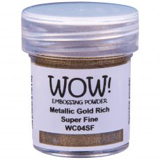 Wow Embossing Powder Metallic Gold Rich Super Fine | 15ml
