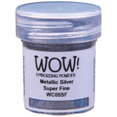 Wow Embossing Powder Metallic Silver Super Fine | 15ml