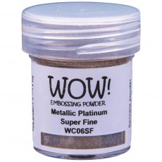 Wow Embossing Powder Metallic Platinum Super Fine | 15ml