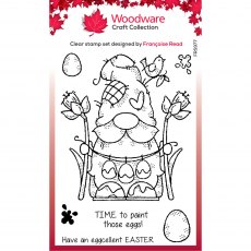 Woodware Clear Stamps Egg Painting Gnome | Set of 7