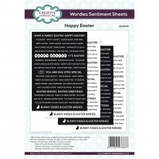 Creative Expressions Wordies Sentiment Sheets Happy Easter | A5