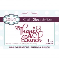 Sue Wilson Craft Dies Mini Expressions Collection Thanks A Bunch