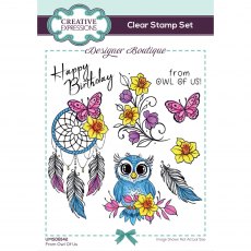 Creative Expressions Designer Boutique Clear Stamps From Owl Of Us | Set of 8