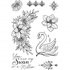 Creative Expressions Designer Boutique Clear Stamps Swan In A Million | Set of 8