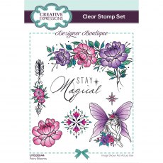 Creative Expressions Designer Boutique Clear Stamps Fairy Blooms | Set of 7