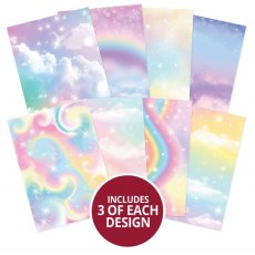 Hunkydory A4 Adorable Scorable Pattern Packs Rainbow Skies | 24 sheets