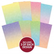 Hunkydory A4 Adorable Scorable Pattern Packs Pastel Ombré  | 24 sheets